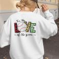For The Love Of The Game Day Baseball Mom Cheering Lovers Women's Sweatshirt Back Print For The Love Of The Game Day Baseball Mom Cheering Lovers Women's Sweatshirt Back Print