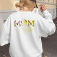 Mom Of Both Softball Baseball Mom Premium Women's Sweatshirt Back Print