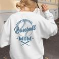 Professional Baseball Mom Team Sports Women's Sweatshirt Back Print Professional Baseball Mom Team Sports Women's Sweatshirt Back Print