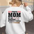 Proud Mom Of An Awesome Baseball Player Baseball Mom Women's Sweatshirt Back Print