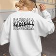 Retro Baseball Mama Groovy Baseball Mom Women's Sweatshirt Back Print Retro Baseball Mama Groovy Baseball Mom Women's Sweatshirt Back Print