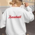 Retro Baseball Mom Mother's Day Weekend Forecast Baseball Premium Women's Sweatshirt Back Print