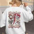 Retro Groovy Baseball Mama Baseball Mom Lover Women's Sweatshirt Back Print