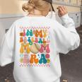Retro Groovy In My Baseball Mom Era Happy Women Premium Women's Sweatshirt Back Print Retro Groovy In My Baseball Mom Era Happy Women Premium Women's Sweatshirt Back Print