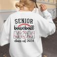 Senior Baseball Mom Class Of 2024 High School College Sports Raglan Baseball Tee Women's Sweatshirt Back Print Senior Baseball Mom Class Of 2024 High School College Sports Raglan Baseball Tee Women's Sweatshirt Back Print