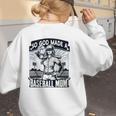 So God Made A Baseball Mom Baseball Player Premium Women's Sweatshirt Back Print