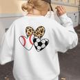 Soccer Baseball Heart Soccer Baseball Mom Women's Sweatshirt Back Print Soccer Baseball Heart Soccer Baseball Mom Women's Sweatshirt Back Print