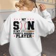 My Son Is My Favorite Baseball Player Baseball Mom Women's Sweatshirt Back Print