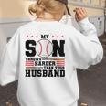 My Son Throws Harder Than Your Husband Baseball Mom Women's Sweatshirt Back Print My Son Throws Harder Than Your Husband Baseball Mom Women's Sweatshirt Back Print