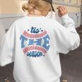 Spring 2024 Season Cute Baseball Mom It Is The Season Women's Sweatshirt Back Print Spring 2024 Season Cute Baseball Mom It Is The Season Women's Sweatshirt Back Print