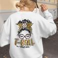T Ball Mom Messy Bun Leopard Baseball Mom Leopard Women's Sweatshirt Back Print T Ball Mom Messy Bun Leopard Baseball Mom Leopard Women's Sweatshirt Back Print
