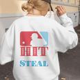 I Teach My Kid Baseball Mom Vintage Coach Baseball Women's Sweatshirt Back Print I Teach My Kid Baseball Mom Vintage Coach Baseball Women's Sweatshirt Back Print