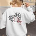 That's My Boy Leopard Heart Baseball Mom Premium Women's Sweatshirt Back Print That's My Boy Leopard Heart Baseball Mom Premium Women's Sweatshirt Back Print