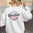 Vintage Baseball Mom Ballpark Momma Baseball Lover Women's Sweatshirt Back Print