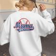 Vintage Baseball Mom Of The Rookies Women's Sweatshirt Back Print