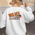 Wolves Baseball Team Baseball Mom Wolf Sports School Spirit Women's Sweatshirt Back Print Wolves Baseball Team Baseball Mom Wolf Sports School Spirit Women's Sweatshirt Back Print