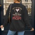 Ain’t No Drama Just a Loud & Proud Baseball Mom Women's Sweatshirt Back Print