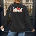 Ball Mom Bow Tie Baseball Mom Women's Sweatshirt Back Print Ball Mom Bow Tie Baseball Mom Women's Sweatshirt Back Print