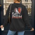Ball Mom Football Baseball Mom Women's Sweatshirt Back Print