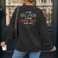 At Ballpark Is Where I Spend Most Of My Days Baseball Mom Women's Sweatshirt Back Print