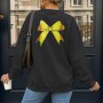 Baseball Bow Baseball Mom Women Baseball Mama Women's Sweatshirt Back Print Baseball Bow Baseball Mom Women Baseball Mama Women's Sweatshirt Back Print