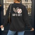 Baseball Game Day Vibes Baseball Mom Mama Leopard Cute Women's Sweatshirt Back Print Baseball Game Day Vibes Baseball Mom Mama Leopard Cute Women's Sweatshirt Back Print