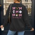 Baseball Gigi Era Bows Baseball Mom Women Women's Sweatshirt Back Print