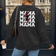 Baseball Mama Baseball Mom Women's Sweatshirt Back Print