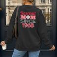 Baseball Mom Since 1968 Women's Sweatshirt Back Print