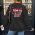 Baseball Mom Since 1987 Women's Sweatshirt Back Print Baseball Mom Since 1987 Women's Sweatshirt Back Print