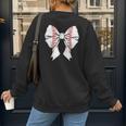 Baseball Mom Coquette Bow Mother's Day Baseball Mom Tees Women's Sweatshirt Back Print Baseball Mom Coquette Bow Mother's Day Baseball Mom Tees Women's Sweatshirt Back Print