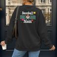 Baseball Mom Cute Retro Look Mothers Will Love Women's Sweatshirt Back Print