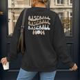 Baseball Mom Distressed Vintage Sports Player Calls Me Mom Women's Sweatshirt Back Print Baseball Mom Distressed Vintage Sports Player Calls Me Mom Women's Sweatshirt Back Print
