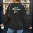 In My Baseball Mom Era Baseball Lover Groovy Vintage Retro Women's Sweatshirt Back Print