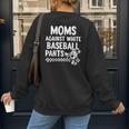 Baseball Mom Game Day Moms Against Pants Women's Sweatshirt Back Print Baseball Mom Game Day Moms Against Pants Women's Sweatshirt Back Print