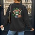 Baseball Mom Green Shamrock St Patrick Day Women Women's Sweatshirt Back Print Baseball Mom Green Shamrock St Patrick Day Women Women's Sweatshirt Back Print