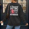 Baseball Mom Heart Ball Graphic Mother's Day Women's Sweatshirt Back Print Baseball Mom Heart Ball Graphic Mother's Day Women's Sweatshirt Back Print