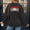 Baseball Mom Leopard Print Cute Mother's Day Sport Lover Women's Sweatshirt Back Print