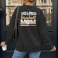 Baseball Mom Leopard Print Loud And Proud With Ball & Bat Women's Sweatshirt Back Print Baseball Mom Leopard Print Loud And Proud With Ball & Bat Women's Sweatshirt Back Print