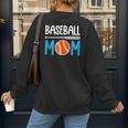 Baseball Mom Leopard Print Baseball Mama Women Mother's Day Women's Sweatshirt Back Print Baseball Mom Leopard Print Baseball Mama Women Mother's Day Women's Sweatshirt Back Print