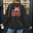 Baseball Mom Mama Mother's Day Leopard Sport Mom Mama Women's Sweatshirt Back Print