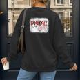 Baseball Mom Mommy Baseball Player Women's Sweatshirt Back Print Baseball Mom Mommy Baseball Player Women's Sweatshirt Back Print