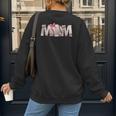 Baseball Mom With Pink Bow Women's Sweatshirt Back Print Baseball Mom With Pink Bow Women's Sweatshirt Back Print