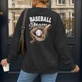 Baseball Mom Baseball Player Women's Sweatshirt Back Print Baseball Mom Baseball Player Women's Sweatshirt Back Print