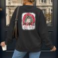 Baseball Mom Rainbow Boho Mommy Women's Sweatshirt Back Print