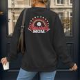 Baseball Mom Rainbow Great Team Mom Women's Sweatshirt Back Print