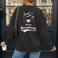 Baseball Mom Sayings Just A Mom That Loves Baseball Women's Sweatshirt Back Print