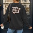 Baseball Mom Somebody's Loud Mouth Baseball Mama Women's Sweatshirt Back Print