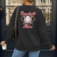 Baseball Mom T-Ball Mom Little League Mom Apparel Women's Sweatshirt Back Print