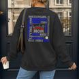 Baseball Mom Traits For Great Mothers Grey And Blue Women's Sweatshirt Back Print Baseball Mom Traits For Great Mothers Grey And Blue Women's Sweatshirt Back Print